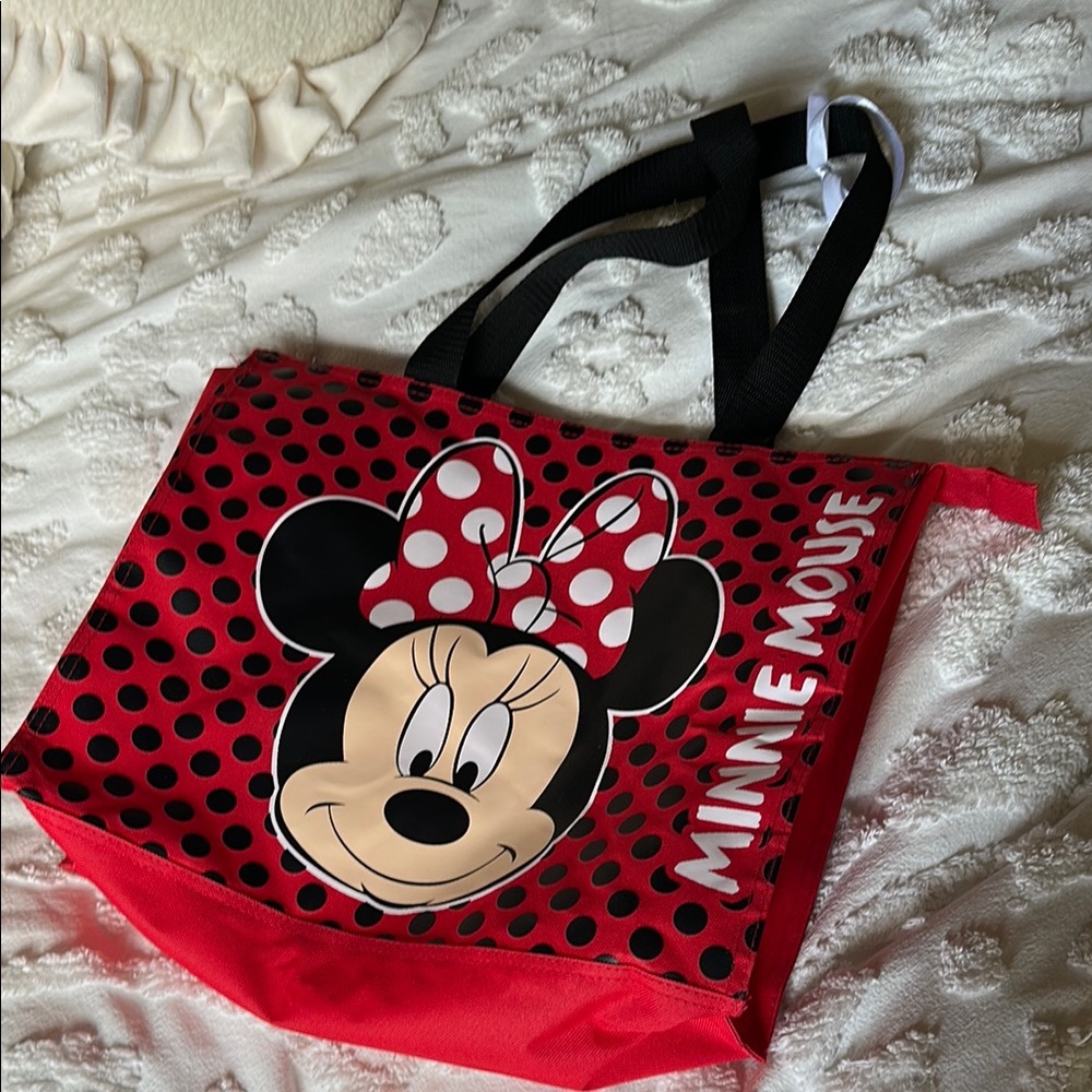 Disney Minnie Mouse Red and Black Polka Dot Tote Bag